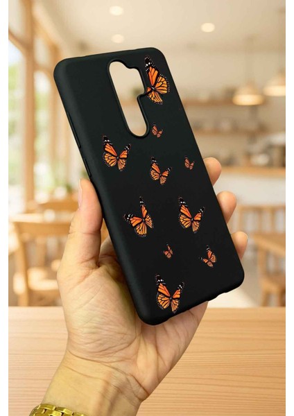 Xiaomi Redmi Note 8 Pro Kelebek Desenli Silikon Darbe Emici Klasik Korumalı Rubber Kılıf modelleri