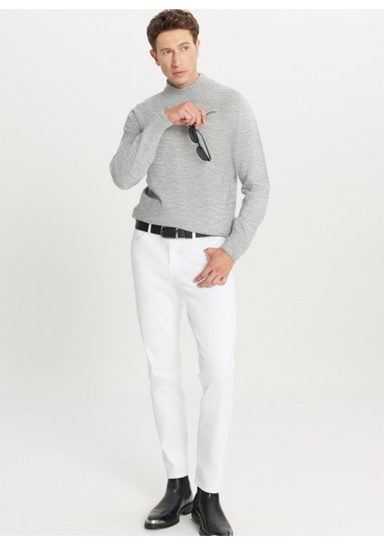 Yarım Balıkçı Yaka Standart Gri Melanj Erkek Kazak ACE049261482_GMJ fiyatları