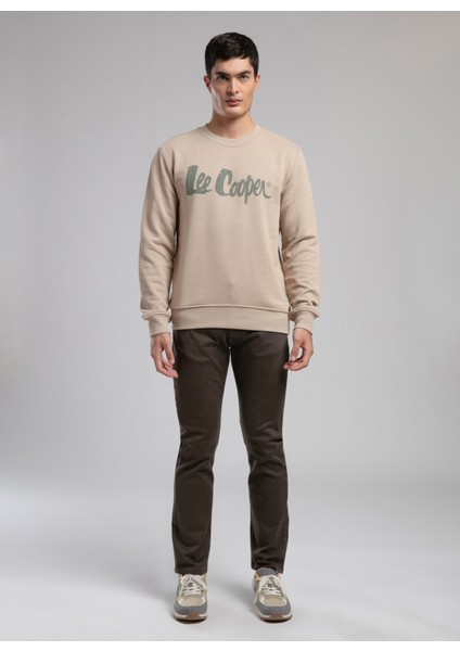 Yuvarlak Yaka Bej Erkek Sweatshırt 261 Lcm 241041 Jeffı Bej