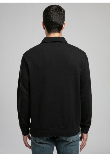 Polo Yaka Siyah Erkek Sweatshırt 261 Lcm 241037 Gale Siyah fırsatları