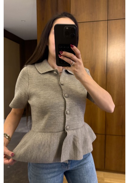 Pileli Tasarım Hırka- Vizon modelleri