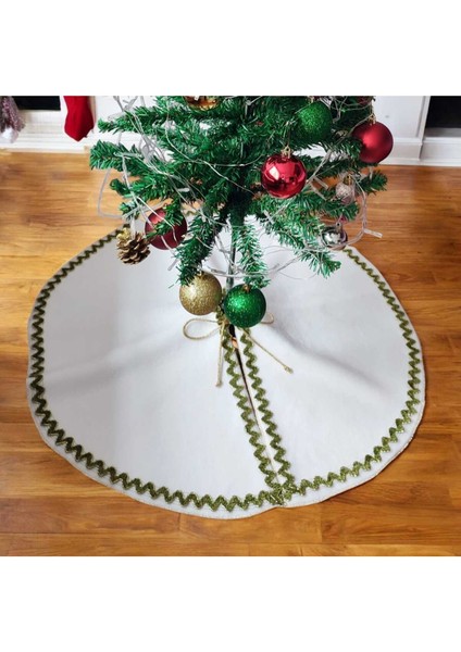 Yılbaşı Çam Ağacı Altı Örtüsü, Çam Ağacı Ayak Halısı Örtüsü, Beyaz Renk, Peluş Kumaş, 68 cm fiyatları