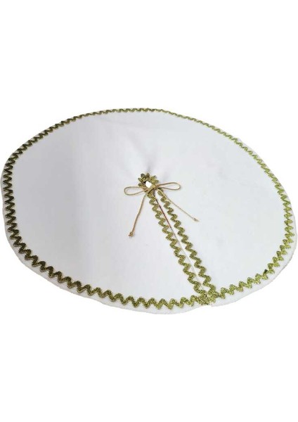 Yılbaşı Çam Ağacı Altı Örtüsü, Çam Ağacı Ayak Halısı Örtüsü, Beyaz Renk, Peluş Kumaş, 68 cm modelleri