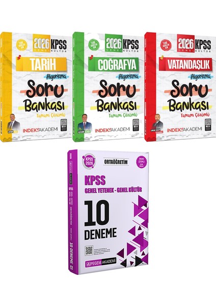 2026 Kpss Tarih Coğrafya Vatandaşlık Algoritma Soru Bankası - 2026 Kpss Ortaöğretim Çözümlü 10 Deneme