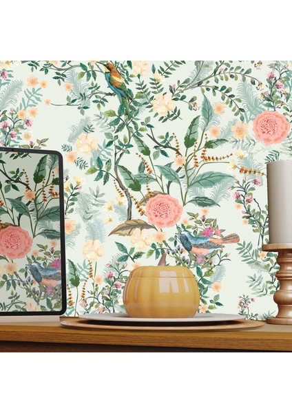 Ilkbahar Temalı Haritası Desenli Duvar Kağıdı Isı ve Ses Yalıtımlı Yırtılmaz fiyatları