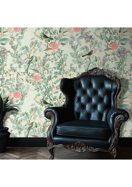 Ilkbahar Temalı Haritası Desenli Duvar Kağıdı Isı ve Ses Yalıtımlı Yırtılmaz fırsatları