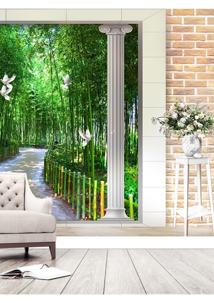 Bambu Orman Manzaralı Isı ve Ses Yalıtımlı Sağlıklı Tekstil Duvar Kağıdı fiyatları