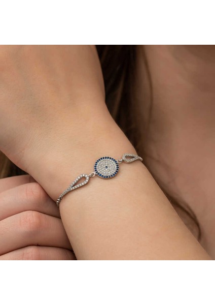 Gümüş Nazar Bayan Bileklik modelleri