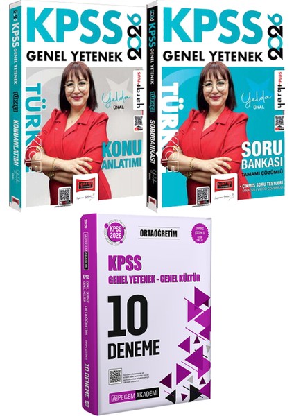 2026 Kpss Türkçe Konu Anlatımı ve Soru Bankası - 2026 Kpss Ortaöğretim Çözümlü 10 Deneme
