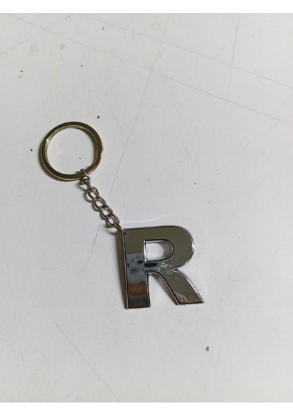 R Harfi Plastik Krom Kaplama Anahtarlık- Harf Çanta Süsü fırsatları