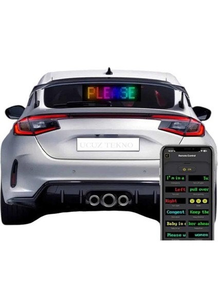 LED Matrix 16X96 Pixel Neon Işıklı Tüm Araçlara Uyumlu