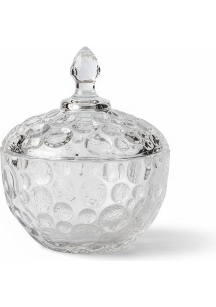 Damla Desen Kapaklı Kristal Cam Şekerlik 15×12 cm fırsatları