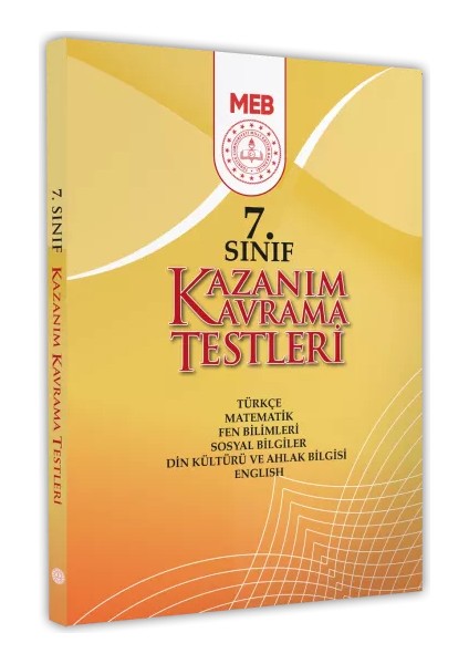 2025 7.sınıf Meb Tüm Dersler Kazanım Kavrama Testleri Kkt Yaprak Test Kitabı Baskı Ücreti