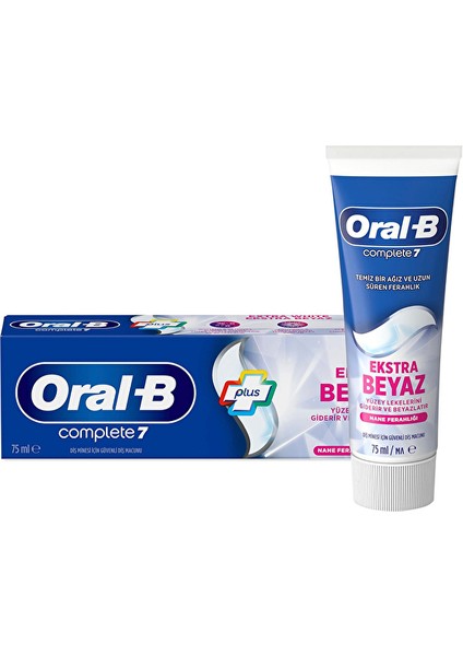 3 Adet -B Diş Macunu Komple 7 Extra Beyaz 75 ml