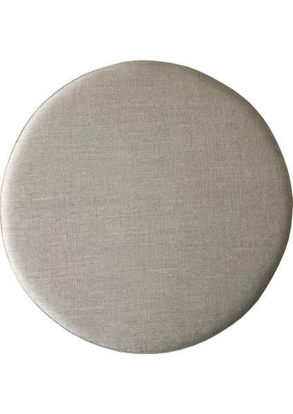 Tamamen Döşeme Yuvarlak Puf, Keten, 50 cm fiyatları