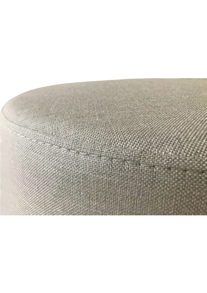 Tamamen Döşeme Yuvarlak Puf, Keten, 50 cm modelleri