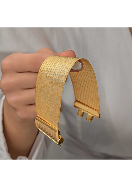 Gümüş Gold Trabzon Hasır Kadın Bileklik