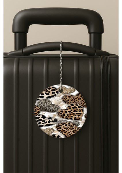 KALP1250 Desenli Uv Baskılı Pleksi Bavul Etiketi Seyahat Tatil Valiz Etiketi