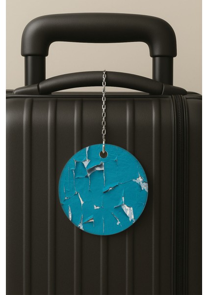 Old Wall Desenli Uv Baskılı Pleksi Bavul Etiketi Seyahat Tatil Valiz Etiketi