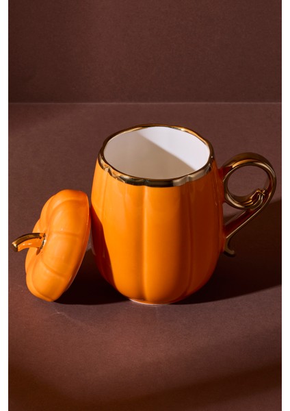 Balkabak Kapaklı Porselen Kupa 12X8.5X13.8 cm fiyatları