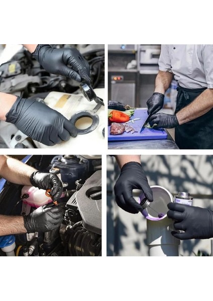 Siyah Hibrit Pudrasız Eldiven 100 Ad Large modelleri