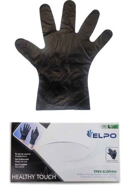 Siyah Hibrit Pudrasız Eldiven 100 Ad Large indirimleri