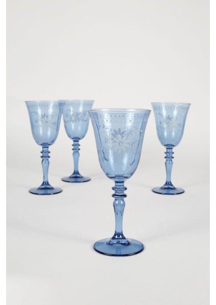 2 Adet Rakle Nazenin 4lü Su Kadeh Seti Mavi 270CC NZN141 fiyatları