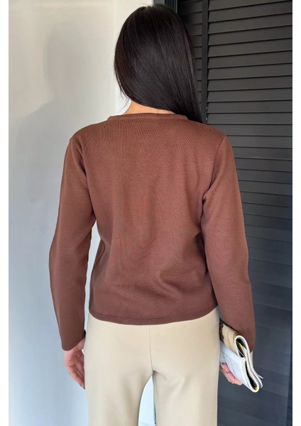 Kadın Düğme Detaylı Triko Ceket P-00018995 fırsatları