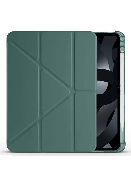 Apple iPad Air 10.9'' 2022/2020 Uyumlu Üçgen Katlanabilir Kalem Şarj Bölmeli Standlı Kılıf modelleri