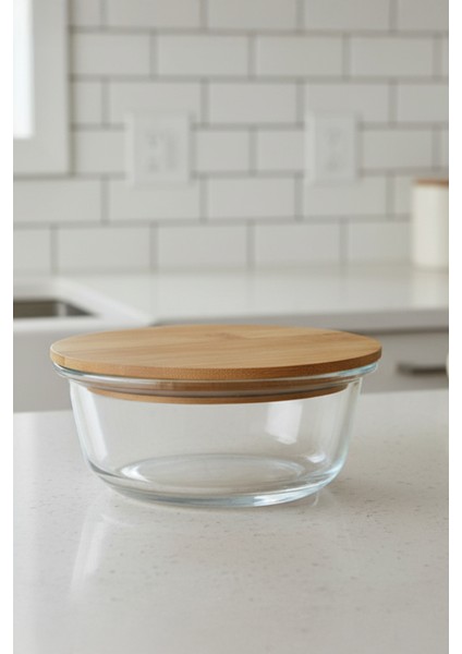 Selora Cam Bambu Vakum Kapaklı Saklama Kabı 950 ml modelleri