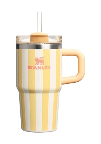2 Adet Stanley The Quencher H2.0 Flowstate Butter Cabana Gloss Pipetli Termos 0,6 Litre