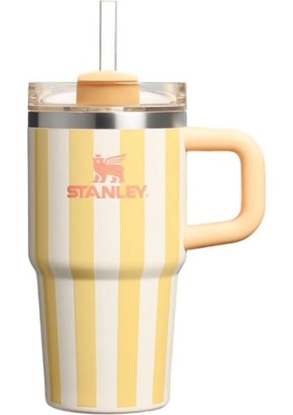 2 Adet Stanley The Quencher H2.0 Flowstate Butter Cabana Gloss Pipetli Termos 0,6 Litre fiyatları