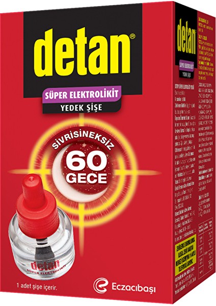 4 Adet Detan Elektrolikit Sinekkovar Yedek 60 Gece