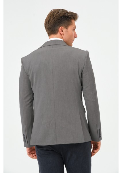 Erkek Slim Fit Blazer Ceket Füme fırsatları