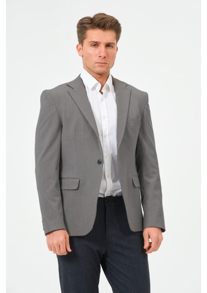 Erkek Slim Fit Blazer Ceket Füme indirimleri