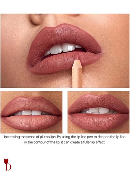 6'lı (Altıadet) Suya Dayanıklı Dudak Kalemi Doğal Kahve Renkler modelleri