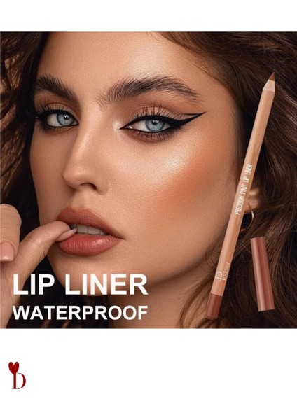 6'lı (Altıadet) Suya Dayanıklı Dudak Kalemi Doğal Kahve Renkler fırsatları