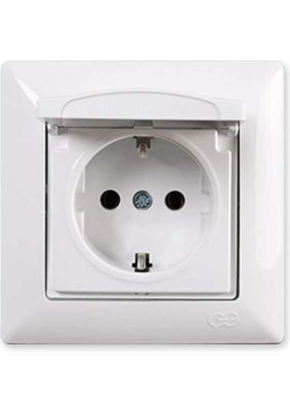 Günsan Fantasy Kapaklı Topraklı Priz Beyaz Renk fiyatları