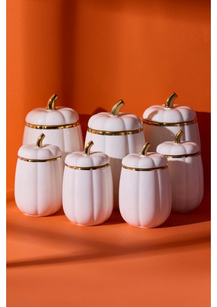 Kabak Porselen 7'li Baharat Seti 8.5X13X11X18 cm