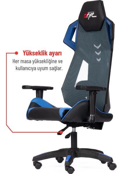 Drift Strix Fileli Oyuncu Koltuğu – Ergonomik, Ayarlanabilir, Rahat ve Dayanıklı, 3D Kolçak