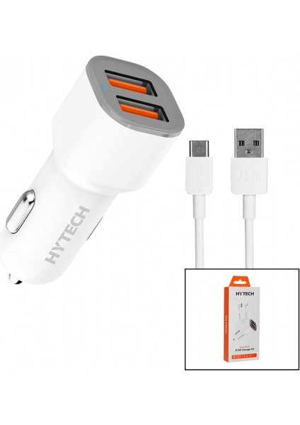 Type-C - Kablolu Oto - Araç Çakmaklık Şarj Başlık Set 15.5W - 1mt Kablo HY-X46 (5324)