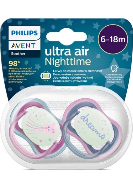 Bfs Philips Avent Ultra Air Gece Emzik 6-18 Ay Kız