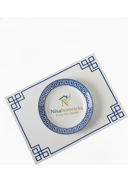 6 Adet Dikdörtgen Nakışlı Keten Amerikan Servis - Keten Supla fırsatları