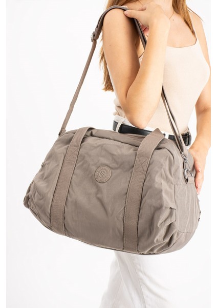 Sanmorris Büyük Boy Klinkır Kumaş Ayakkabı Koyma Cebi Bulunan Çapraz Askılı Spor ve Seyahat Çantası fiyatları