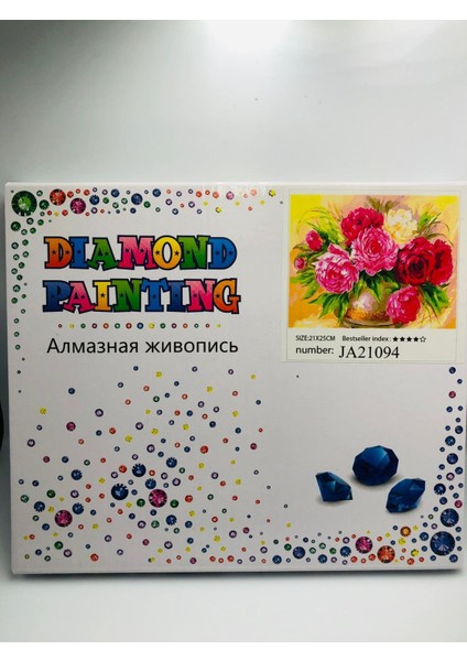 21X25 Çocuklar Için Boncuklu Taşlı Mozaik Elmas Boyama Goblen Pano Tablo Resim Boncuk Puzzle Diamond Painting