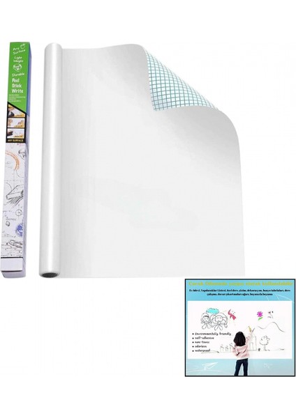 Yapışkanlı Beyaz Tahta Pvc Folyo Sticker - Kalem 60X200CM (5324)