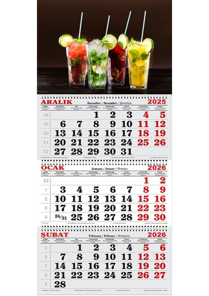 2026 Yılı Gemici Takvimi-Cocatails