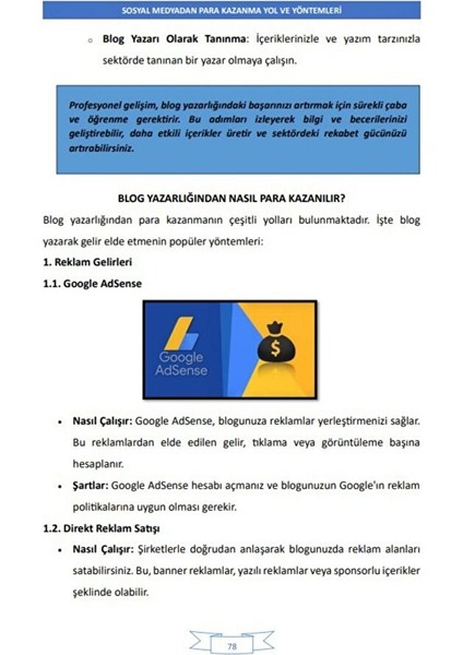 Internet ve Sosyal Medyadan Para Kazanmanın Yolu (340 Sayfa-Renkli) modelleri