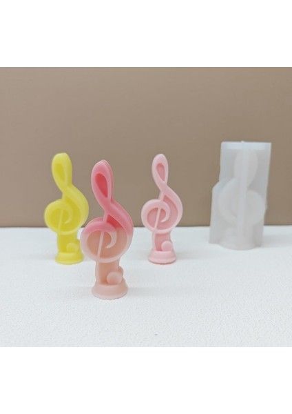 Sol Anahtarı Müzik Figür Silikon Mum Kalıbı Epoksi Reçine Taş Tozu Mum Kek Pasta Süsleme Kalıp modelleri