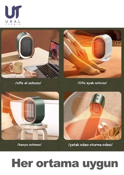 Masaüstü Isıtıcı 1200W Fanlı Hızlı Seramik Ptc Güvenli Hava Isıtıcı Ev Ofis Okul Banyo modelleri